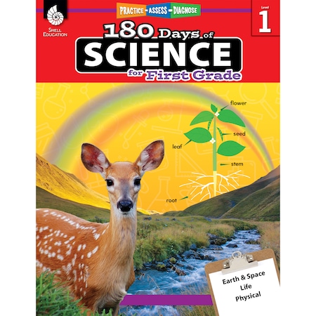 Shell Education 180 Days Of Science Book, Grade 1